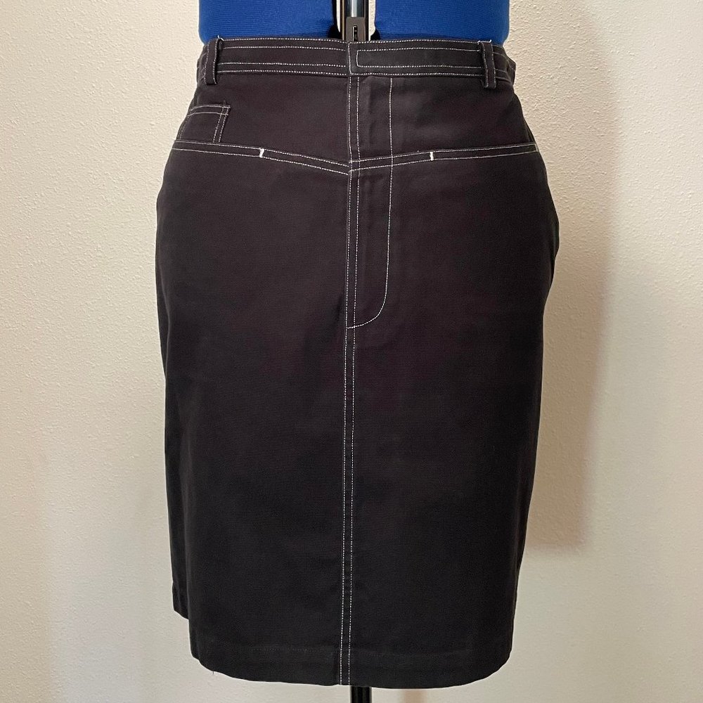 Ellen Tracy Company Black Cotton Skirt - Size 10